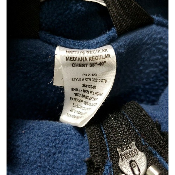 Team Realtree Men's Med Fleece blue Vest  Full Zip Hiking Construction - Picture 6 of 8